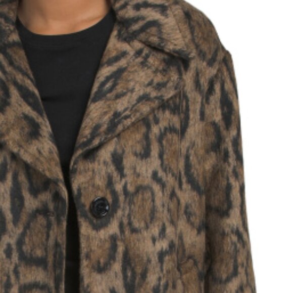 ANNE KLEIN Leopard Print Coat - Picture 3 of 3